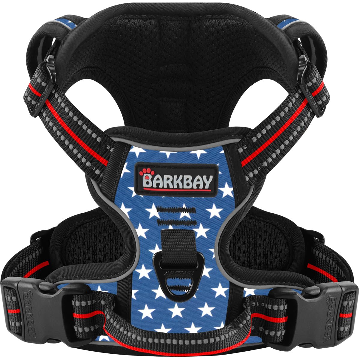 Dog Harness for Small Sized Dog No Pull 2 Leash Clips Dog Vest (Star / Small)