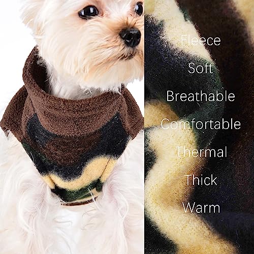 Dog Sweaters for Small Dogs Girl Boy Fleece Puppy Sweater Warm Soft Pet Holiday Clothes for Cats Dogs Chihuahua Sweatshirt Outfit (Blue Camouflage / X-Small (Chest 13in ))