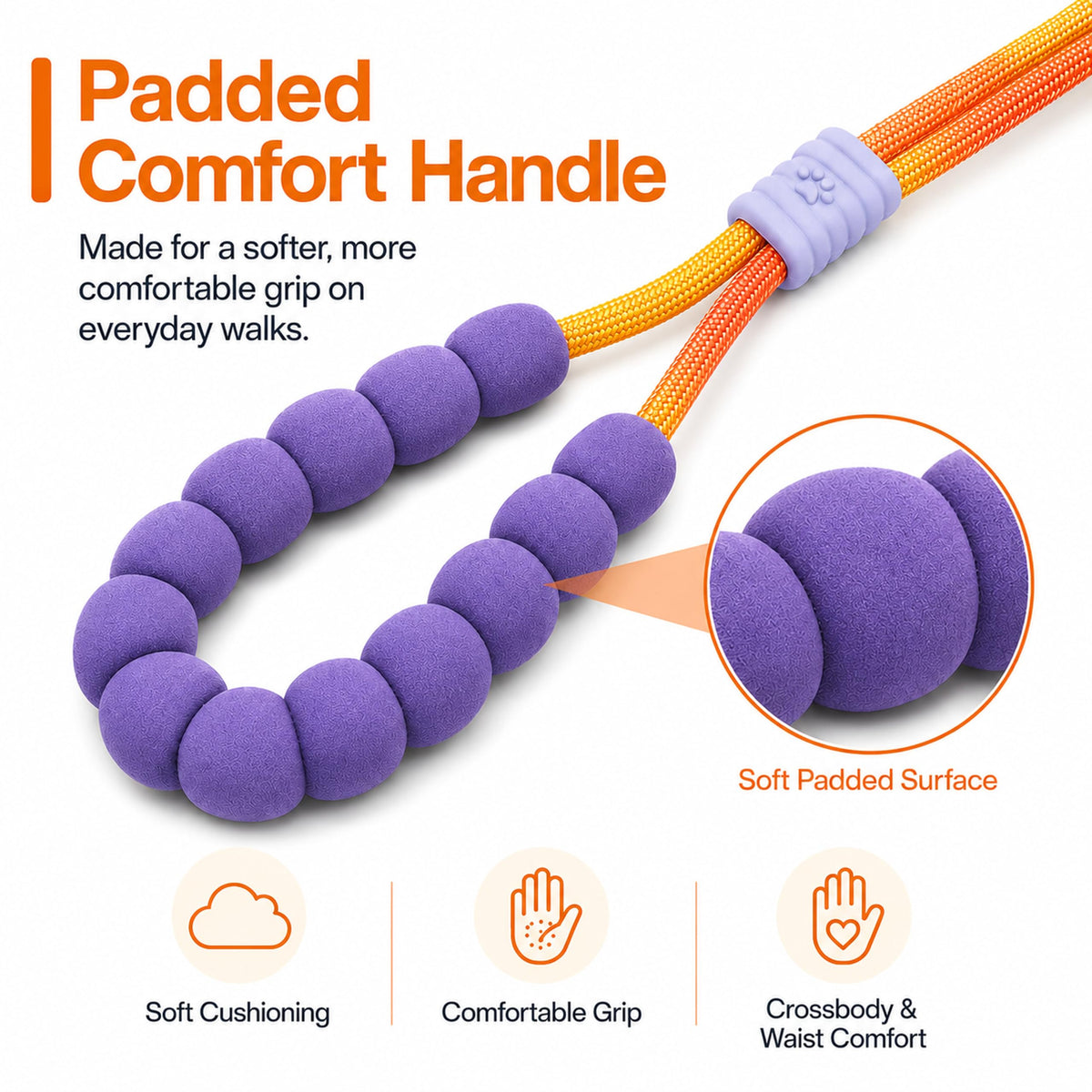 Hands Free Dog Leash (yellow-orange / 4.5 FT)