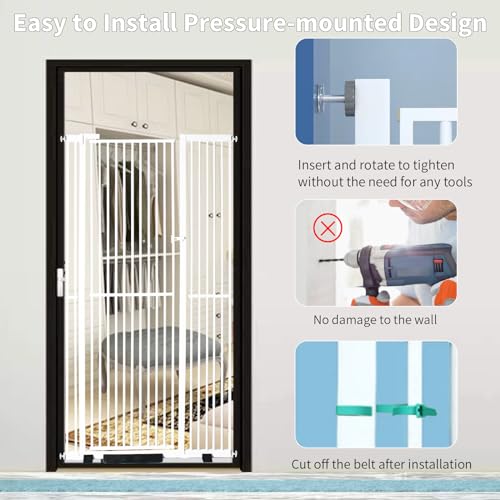71" Extra Tall Cat Gate (White / 71''tall*48 ''wide)
