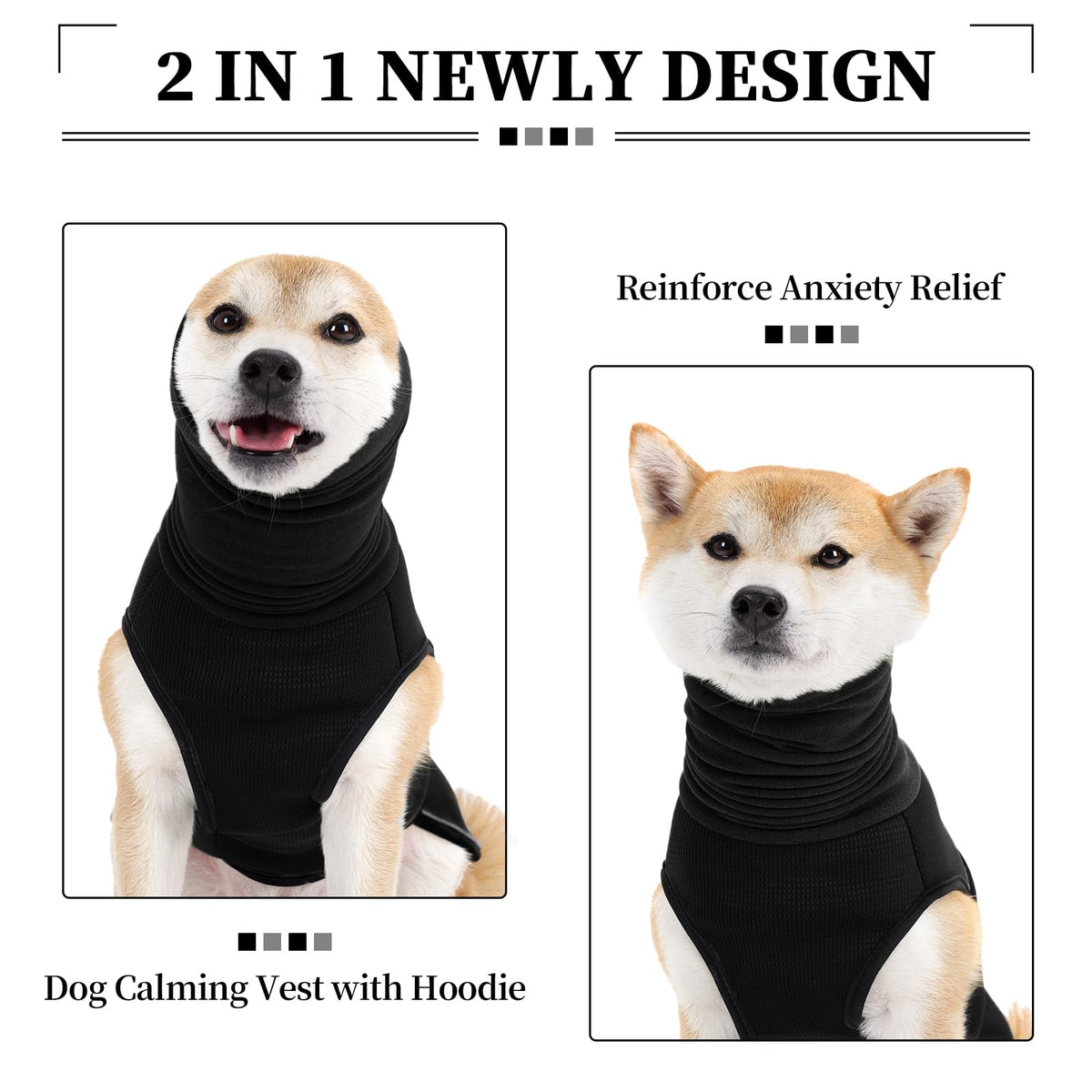 Dog Anti Anxiety Vest (3XL / Black)