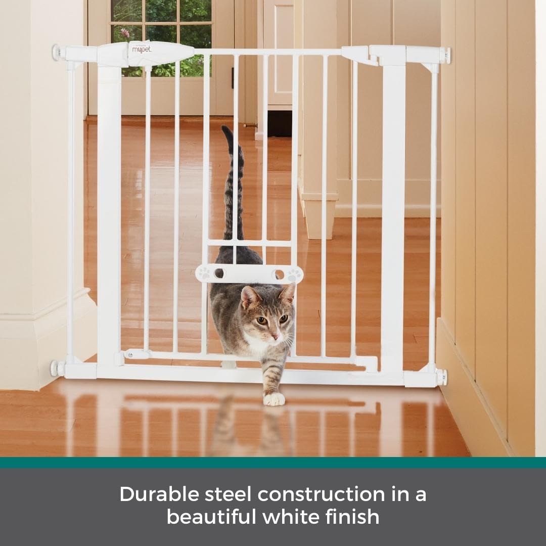 EasyPass Wide Walk Thru Pet Gate for Dogs and Cats (Walk Thru EasyPass / 30" Tall; 37.5" Wide / White)