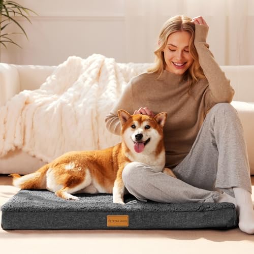 Orthopedic Medium Dog Bed Pet Sofa Mat 30''X20'' Dark Grey (30"L x 20"W x 3.5"Th / Dark Grey)