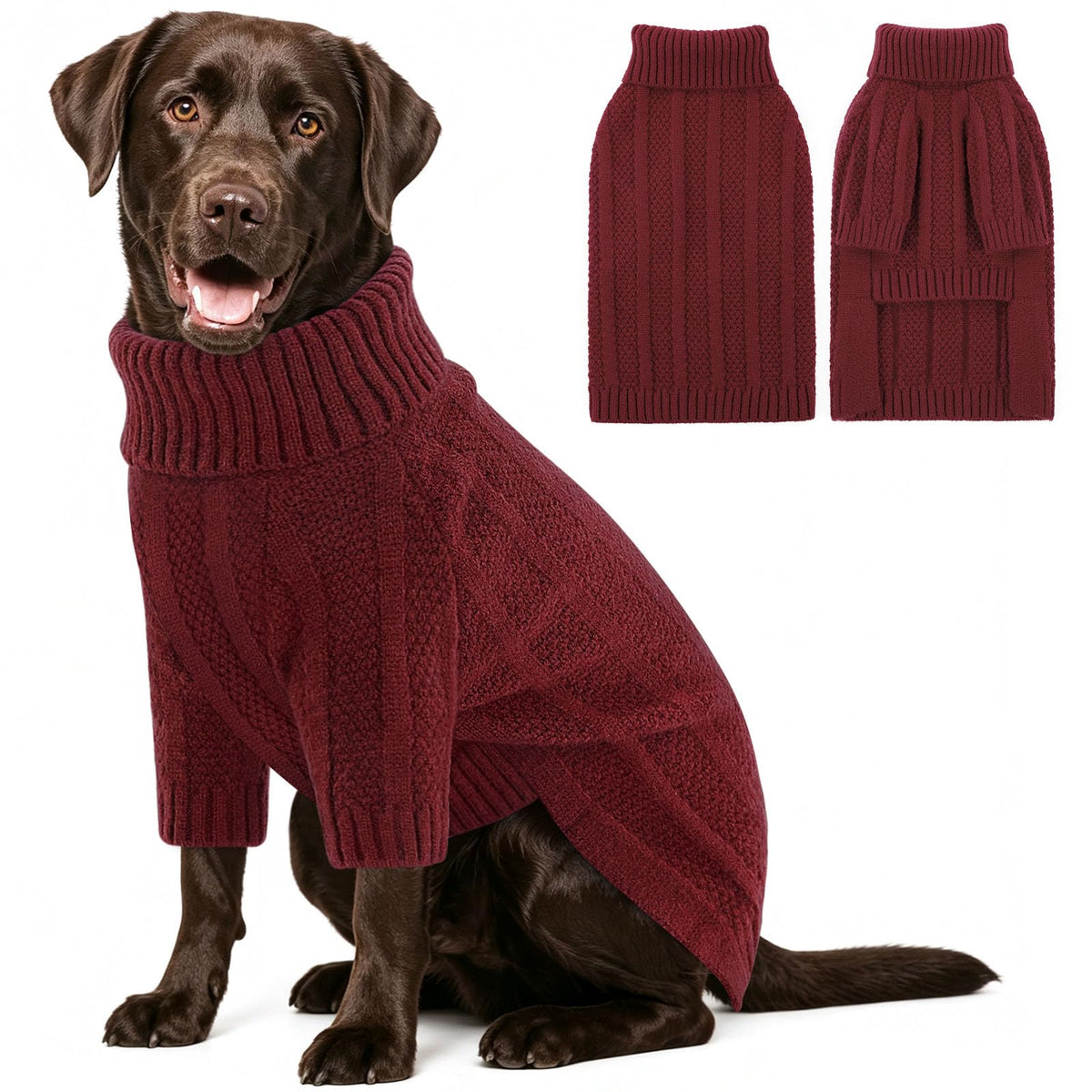 XXL Dog Sweater (XX-Large / Wine-Red)