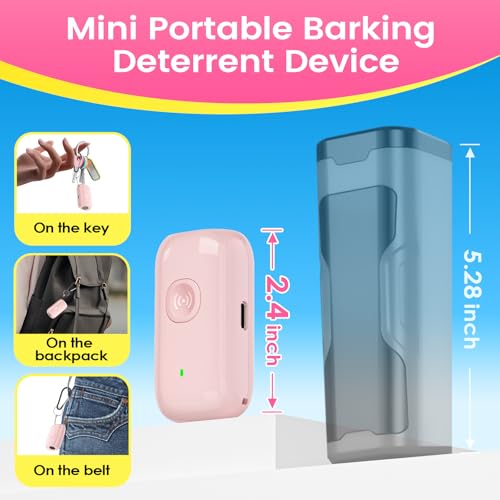 Mini ultrasonic dog bark deterrent device (Light Pink)