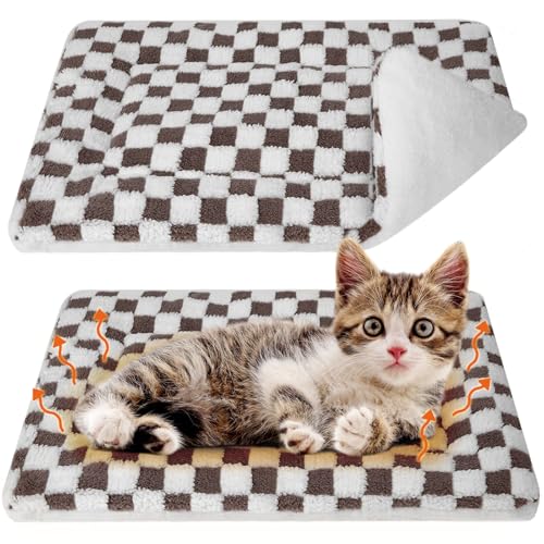 2 Pack Self Warming Cat Mat (Dark Brown / 21" X 14")