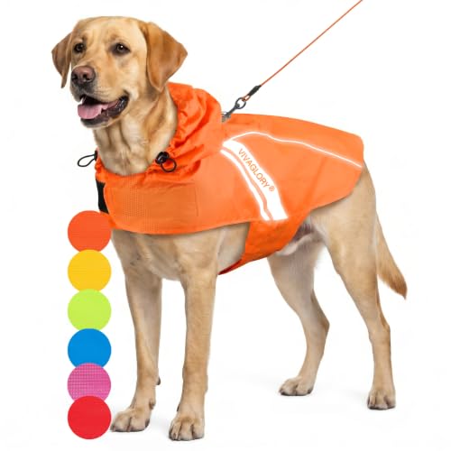 Dog Raincoat Wetoff Dog Rain Coat (Orange / L (26"-30" chest girth))