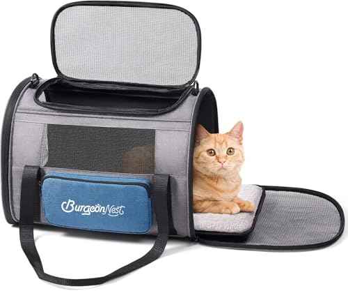 Cat Carrier Soft (Blue / 17.5"L x 11.0"W x 11.0"H)