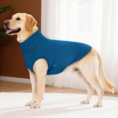 4 Pack Dog Sweaters Turtleneck Dog Clothes for Small Medium Large Dogs Boy Girl Warm Puppy Vest Shirt Winter Pullover Pet Sweatshirt Outfits (Medium(Chest-16") / Navy, Grey, Blue)