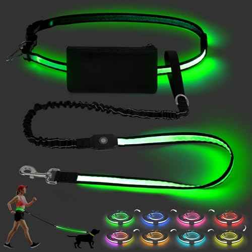 LED Dog Leash Waist Hands Free (Multicolor)