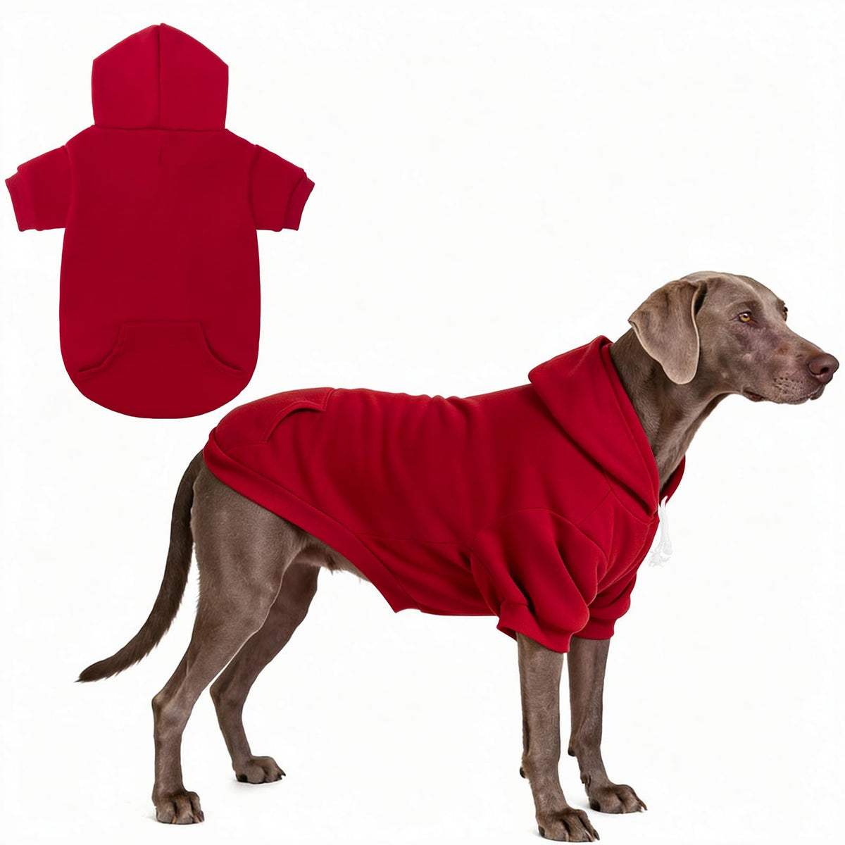 Dog Hoodie for Large Medium Small Dogs (Red / X-Large/XX-Large)