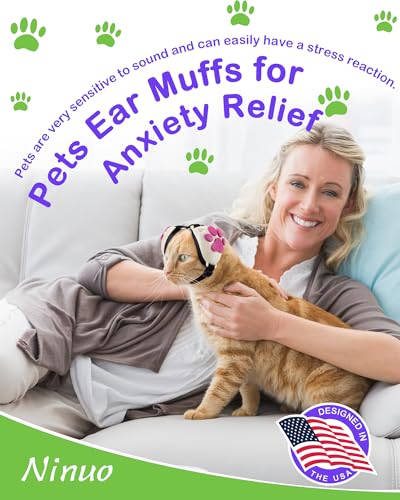 Dog Ear Muffs Noise Protection (White / Medium)