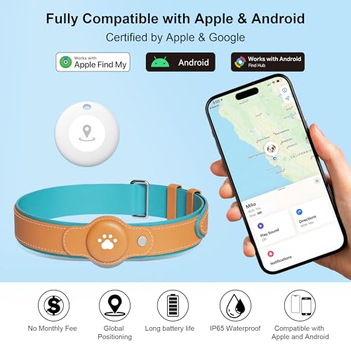GPS Tracker for Dogs (Brown / L(12.5''-21''))