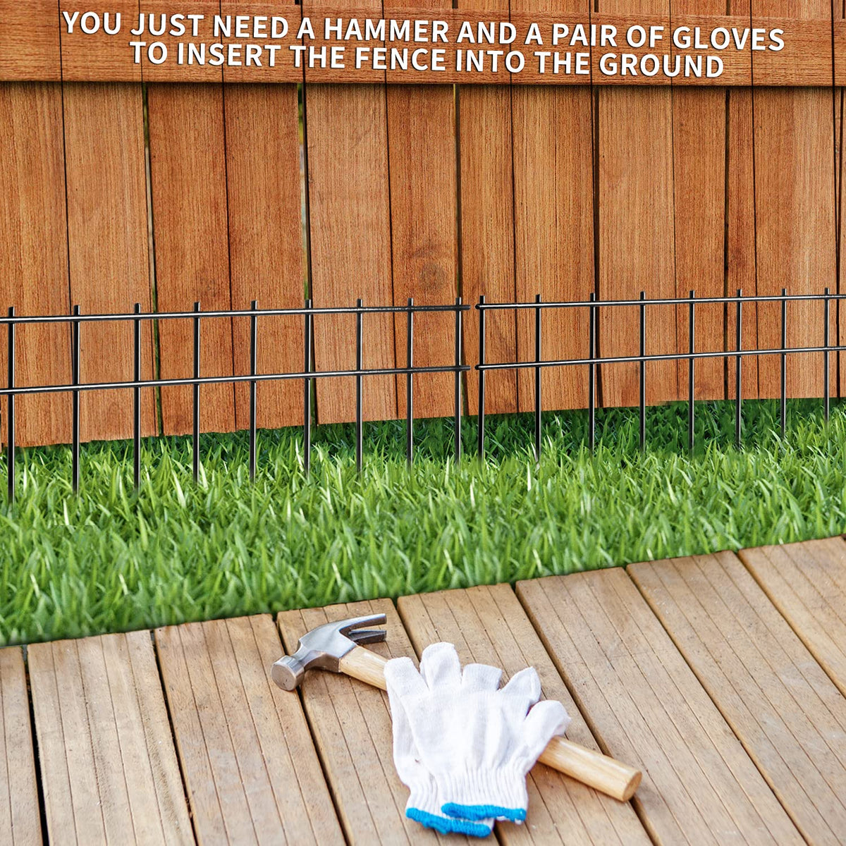Small Medium Animal Barrier Fence 25 Pack 20 in (20in(L)X10in(H)-25 Pack Black / Black)