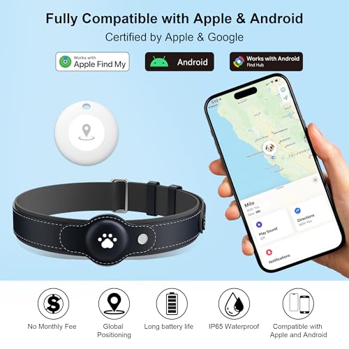 GPS Tracker for Dogs (Deep Blue / S(8.5''-13''))