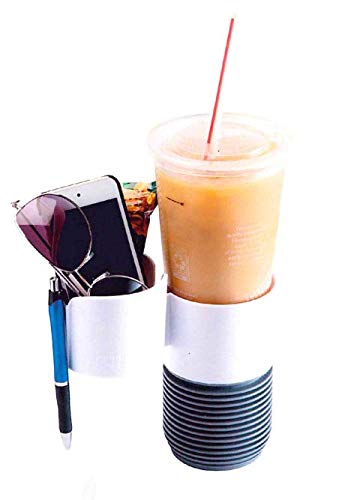 Two Cup Console Organizer (White)