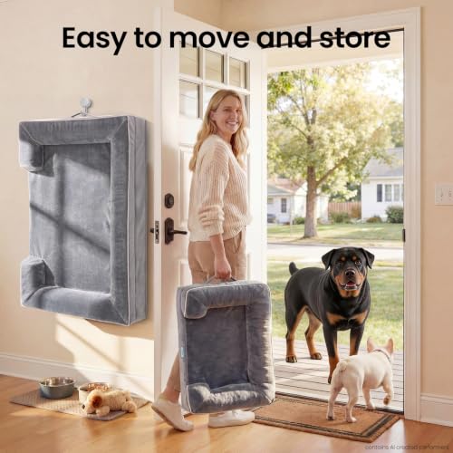 Orthopedic Extra Large Dog Bed Couch (45" x 33" x 7.5" / 01-Gray)