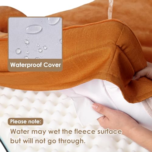 Orthopedic XXL Dog Bed (Pumpkin Orange / 46.0"l X 35.0"w X 7.5"th)