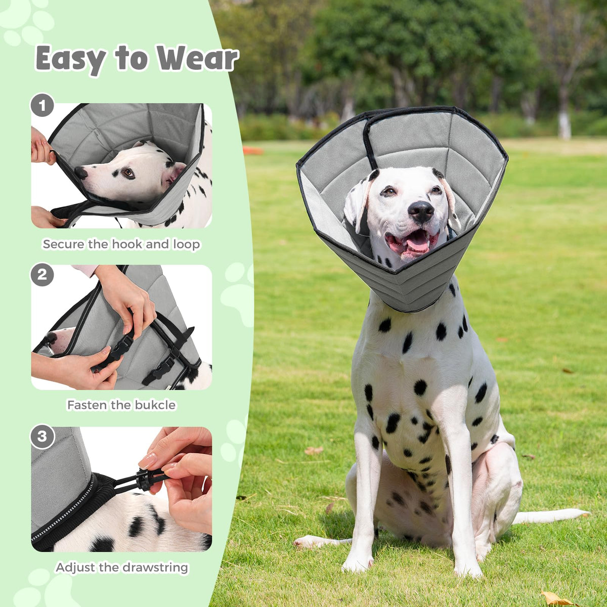 Soft Dog Cone Drawstring (Grey / L)