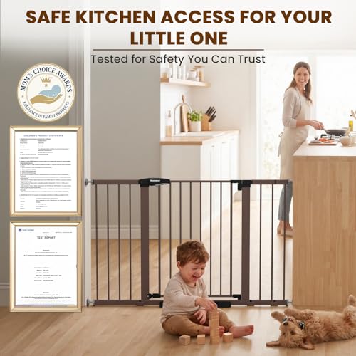 Baby Gate Extra Wide (Brown / 29.7-51"W x 30"H)