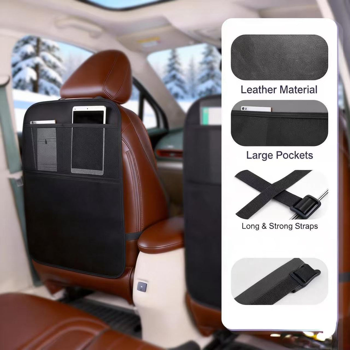 2 Pack Leather Car Seat Protector