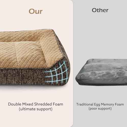 Extra Large Orthopedic Dog Beds Large Sized Dog (XXL(48"L x 34.5"W x 10"Th) / Brown)