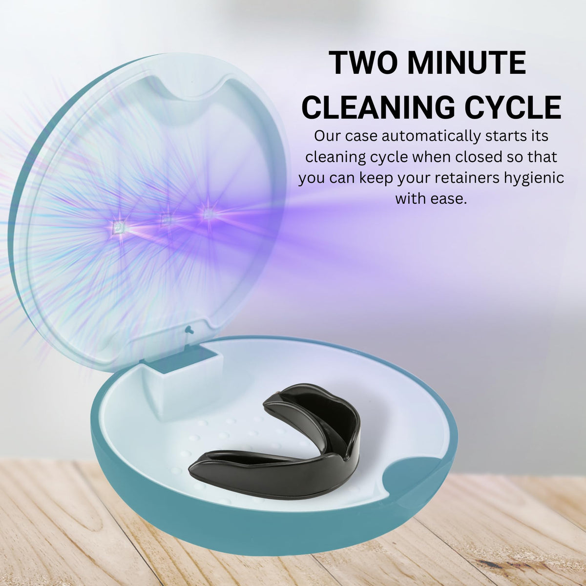 Tare&co UVC Ultraviolet Retainer Case Compatible with Invisalign (Muted Teal)