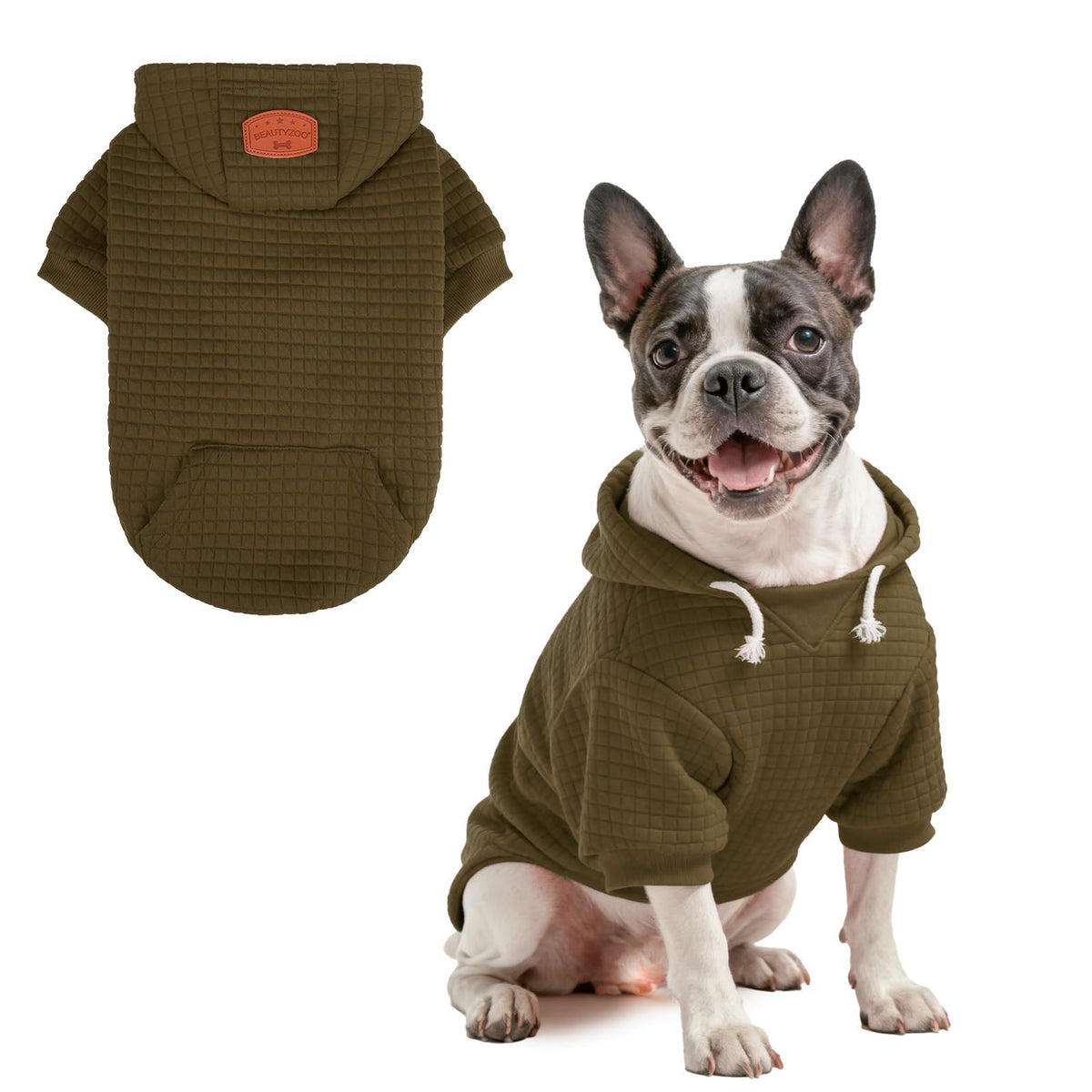 Dog Hoodies Sweater for Medium Dogs (Army Green / M/L (Back: 18",Chest: 25", Neck: 15"))