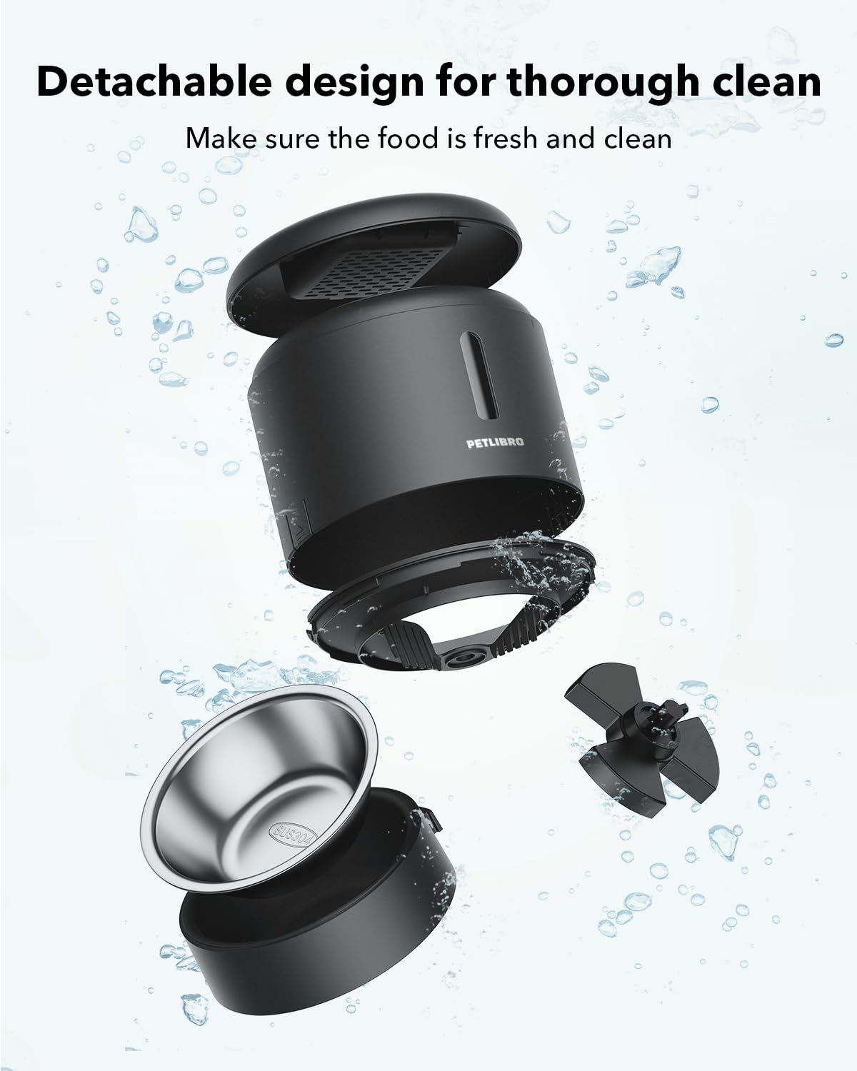 Automatic Cat Feeder (Black / 3l-basic No Cam&app)