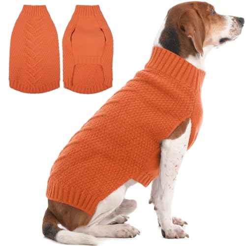 Large Dog Sweater (X-Large(Chest:24.4 in) / Orange)