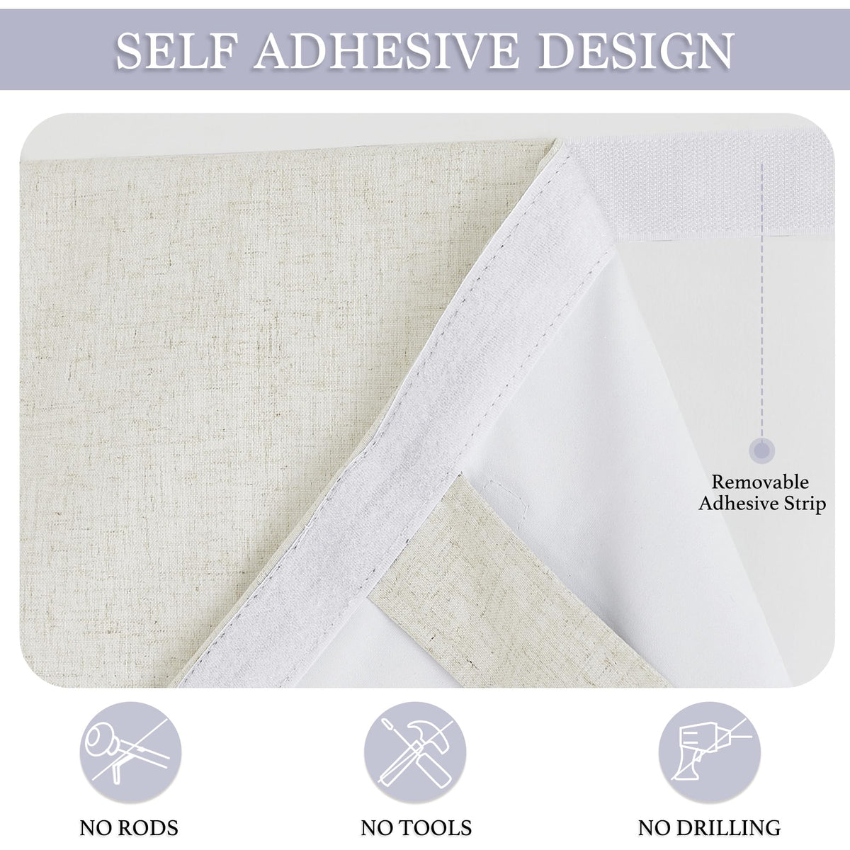 100% Blackout Front Door Window Covering Small Sidelight Blinds (Linen / 12"W x 69"L (Pack of 1))