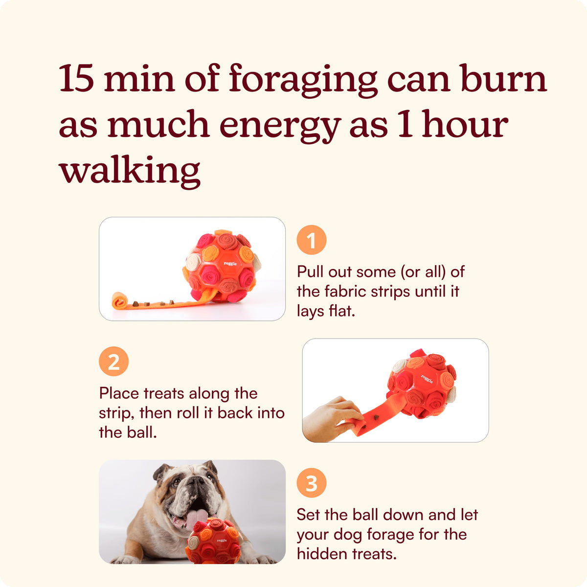 Snuffle Ball for Dogs (Forager Ball - Red)
