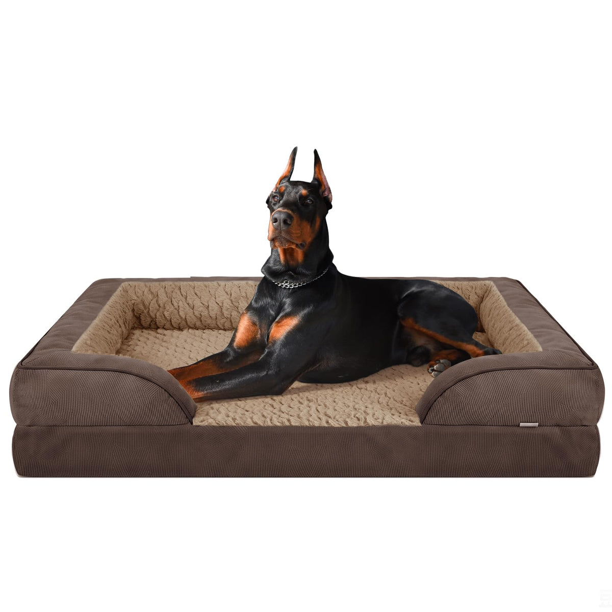 XXL Plus Orthopedic Dog Beds Large Sized (Dark Brown / XXL- PLUS (53"x 42"x 8"))
