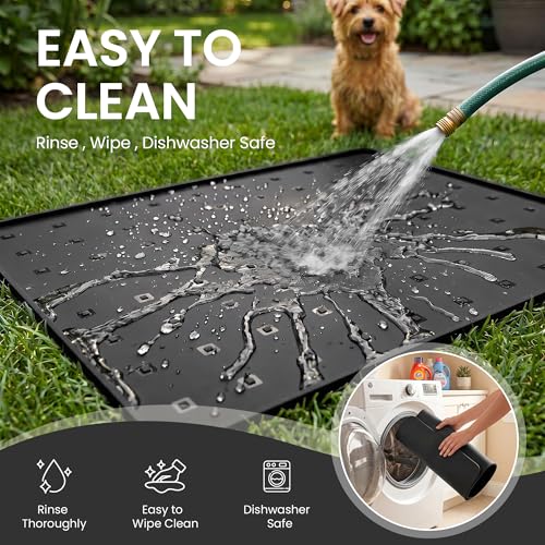 Silicone Pet Feeding Mat (black / 26*18)
