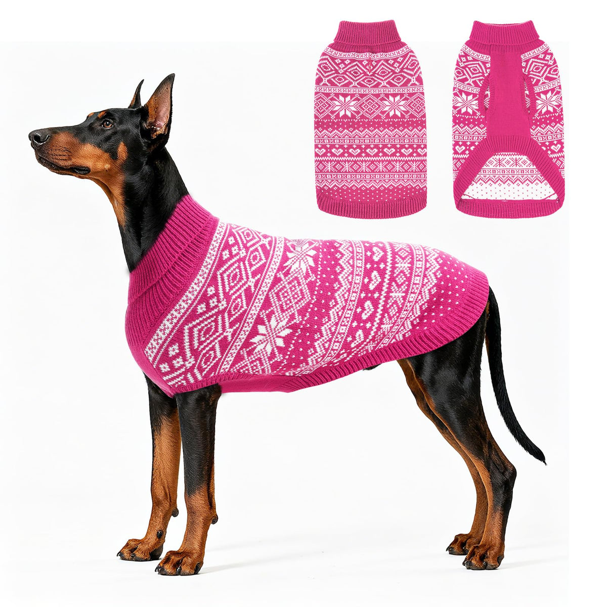 Dog Sweater Argyle (Pink / XX-Large)