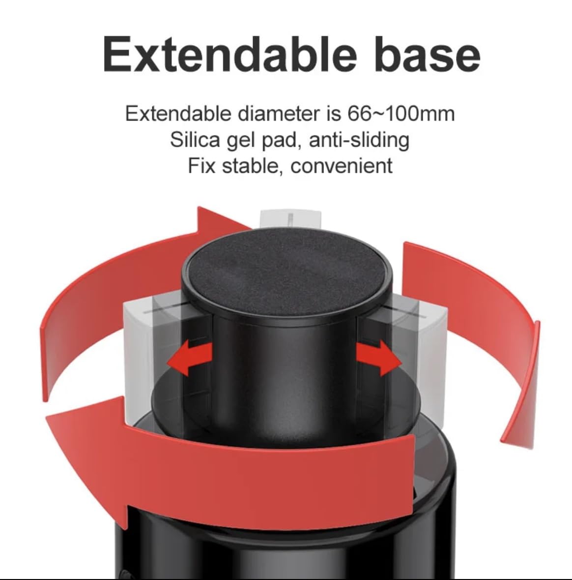 Car Cup Holder Expander with Adjustable Base (Black (Expandable Base))