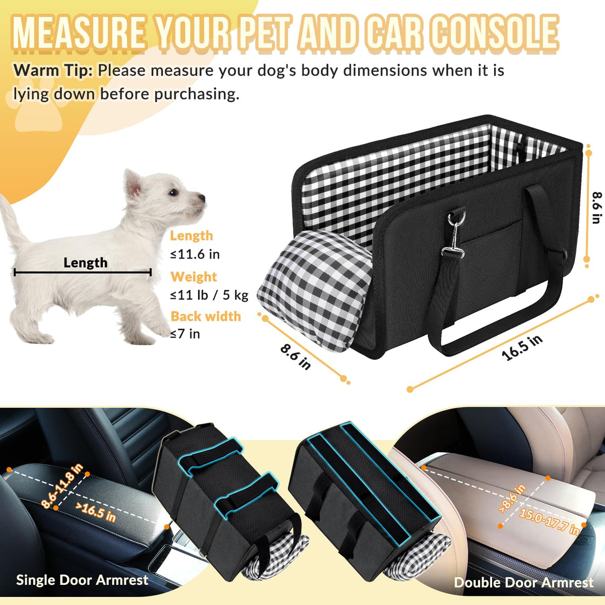Console Dog Car Seat