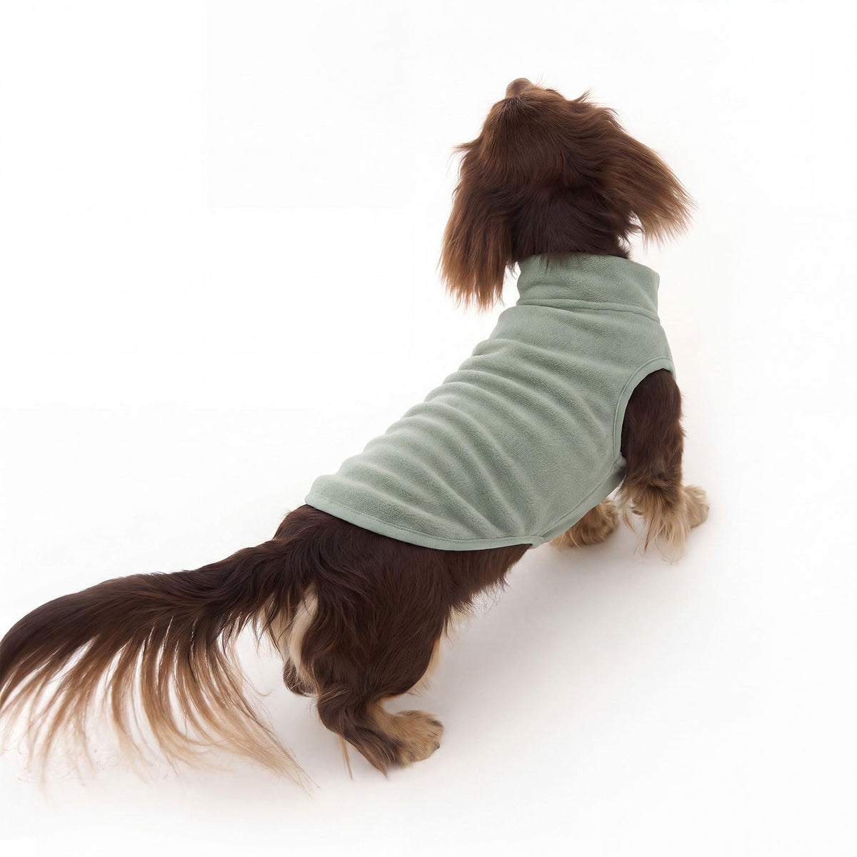 3 Pack Fleece Dog Sweaters for Small Dogs (Lt Blue+Olive+Brown / XX-Large)