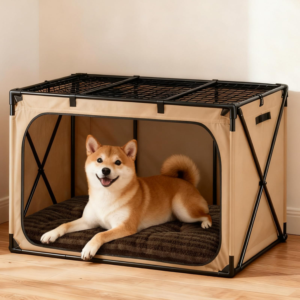 Washable Dog Bed Medium Size Dogs (Dark Brown / 29.0"l x 21.0"w x 3"th)