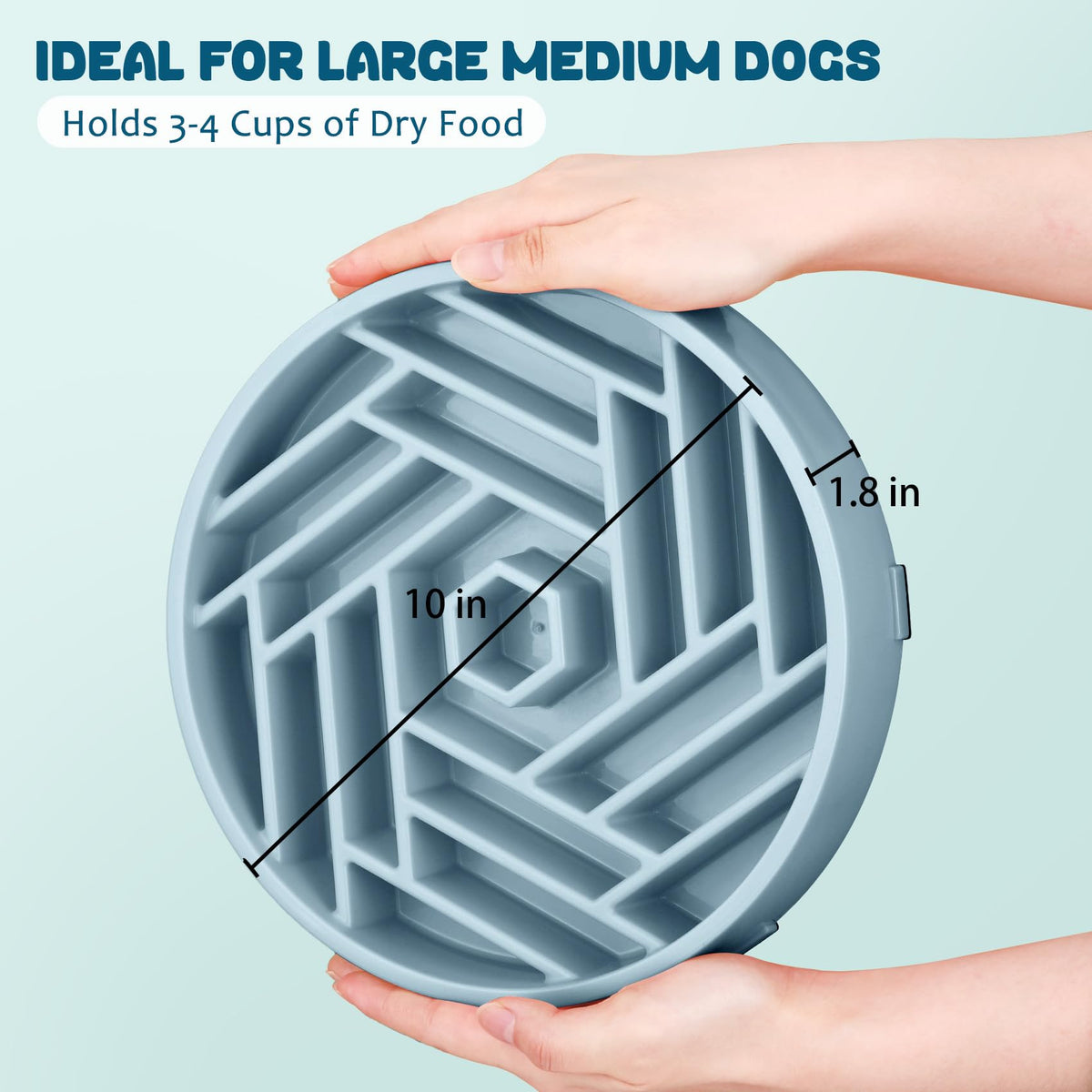 Slow Feeder Dog Bowl (blue)