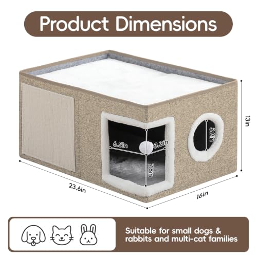 Extra Wide Cat Houses for Indoor Cats (SingleAK / Extra Large)