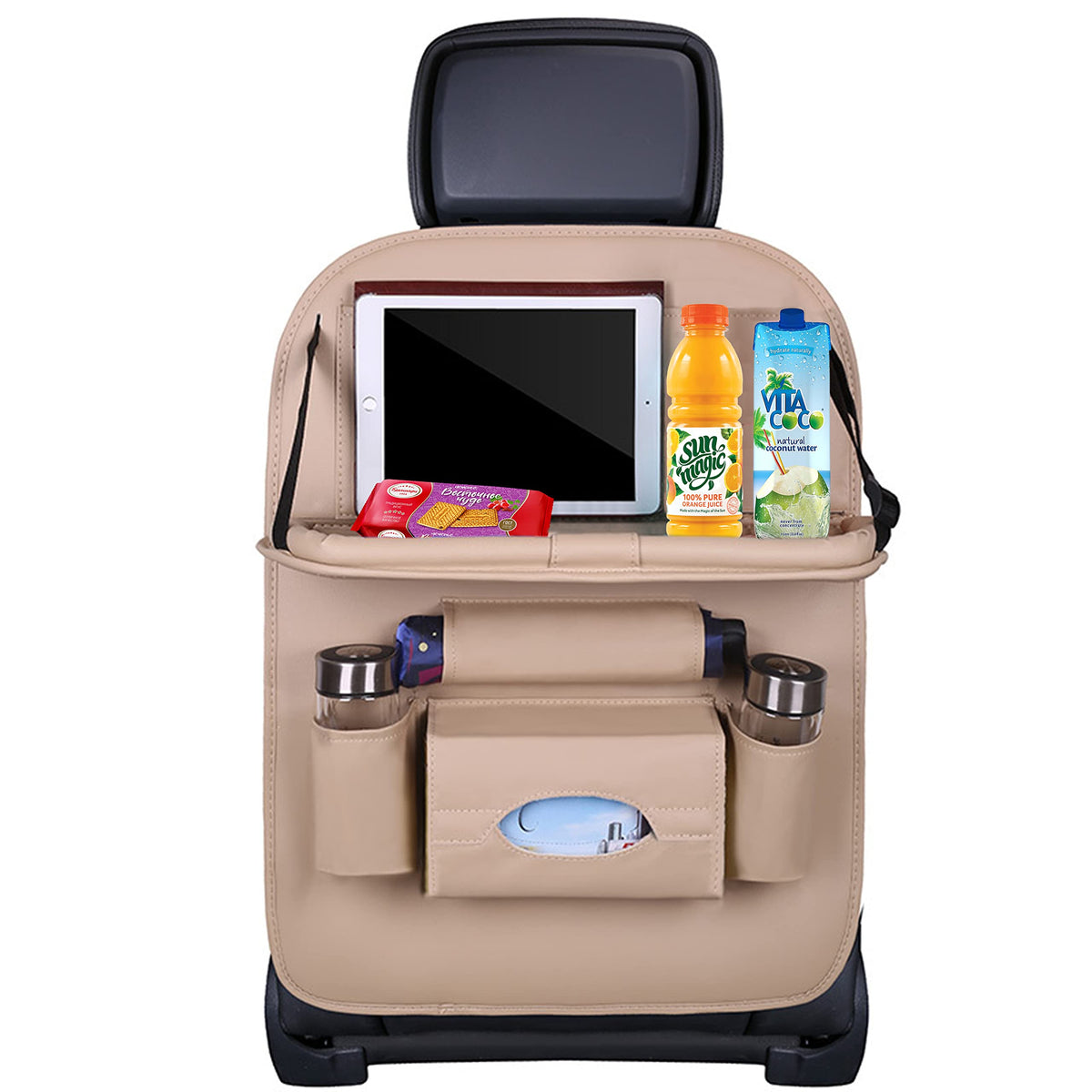 Backseat Car Organizer (1 Pack / Beige)