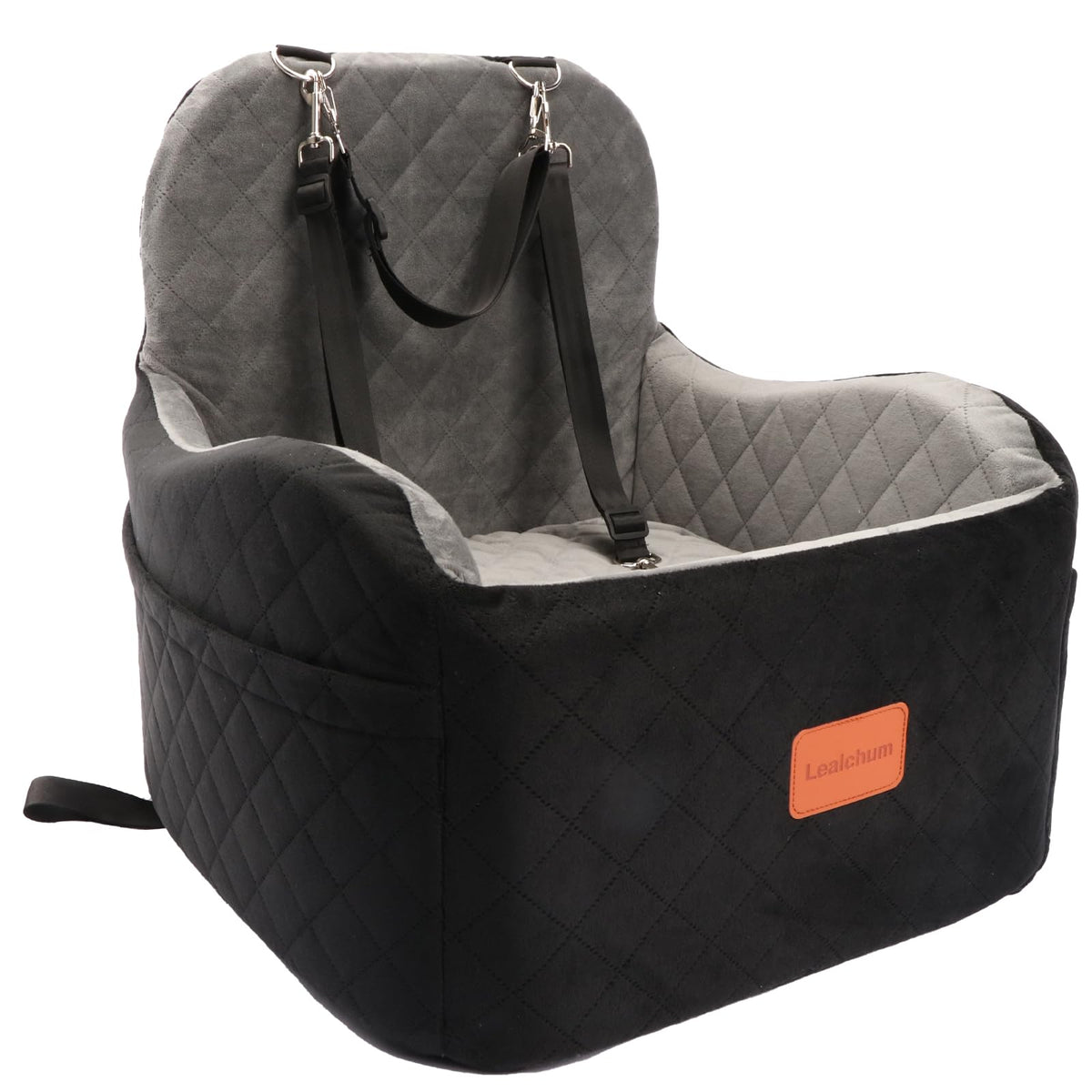 Dog Booster Car Seat for Small (Black/Grey / Medium)