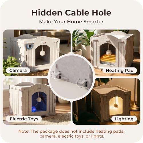 Cat Bed Cave for Indoor Cats (Gray-2)