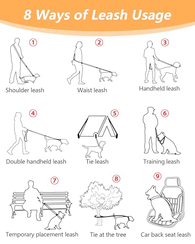 Hands Free Dog Leash with Seatbelt Set (Gray / 71-114‘’)