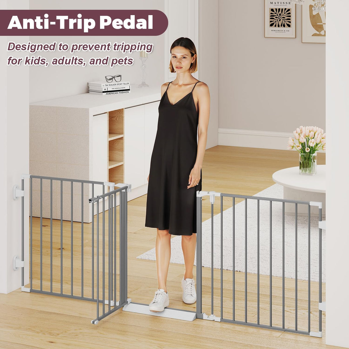 29.4 78" Extra Wide Baby Gate (Gray / 78" Wide)