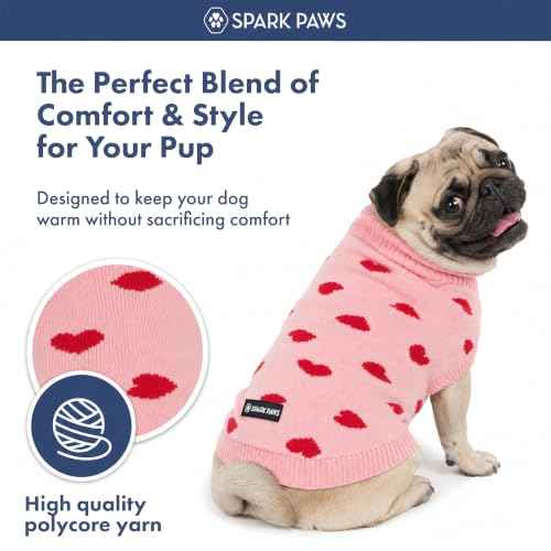 Knit Dog Sweater (Hearts / X-Large)