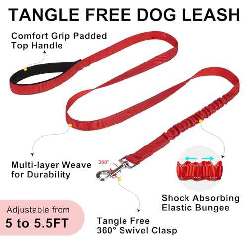Dog Harness for Large Dogs (Red / L: Chest 26"-32")