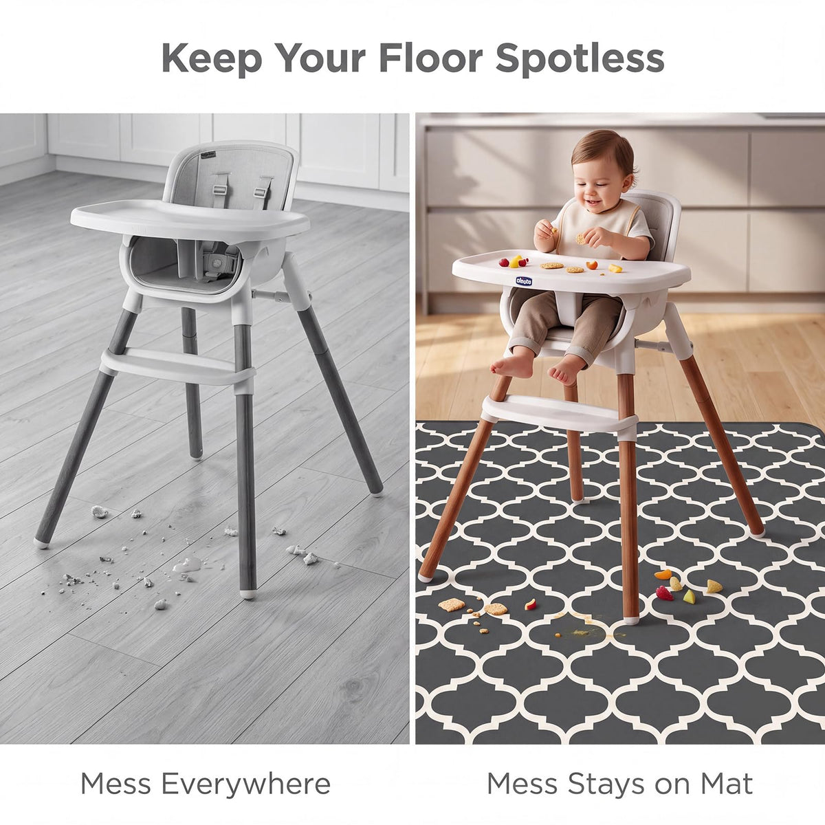 Splat Mat for Under High Chair (Lattice)
