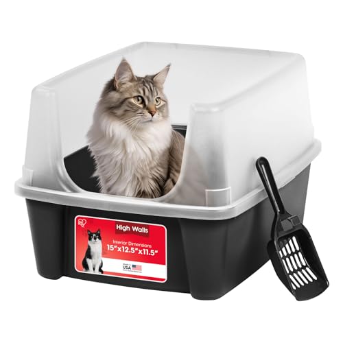 High Sided Cat Litter Box (Large / Black)